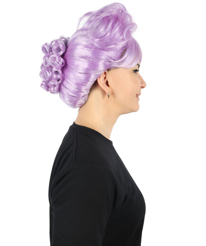 HPO Women's Bun Style 50s Housewife Multiple Wig | Halloween and Cosplay Wig | Flame-retardant Synthetic Fiber