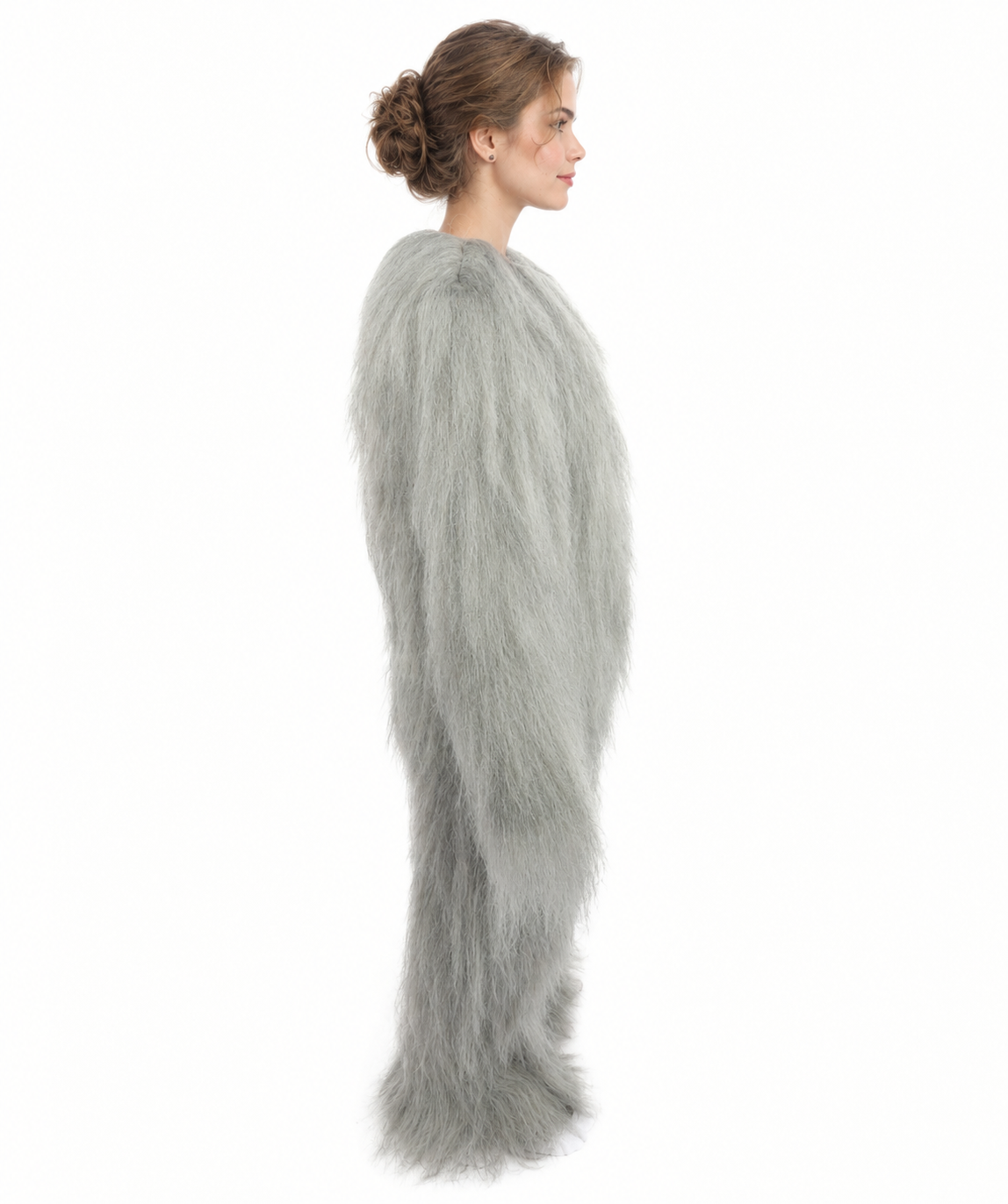 HPO Teen Extreme Hairy Person Costume Bundle & Mask Set - Full-Body Hair Suit Extra-Long Costume Wig for Halloween, Cosplay & Parties - Multiple Color Options