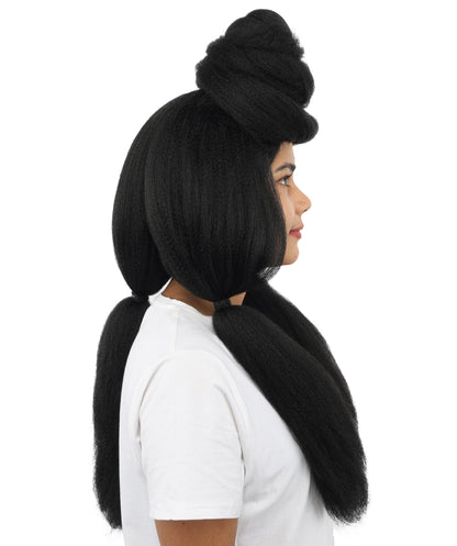 HPO Women’s High Volume Extra Long Yarn Twisted Bun Wig – Multiple Color Options | Bubble Ponytails Hairpiece with Capless Cap | Statement Headpiece for Halloween, Cosplay, Theater and Drag Looks