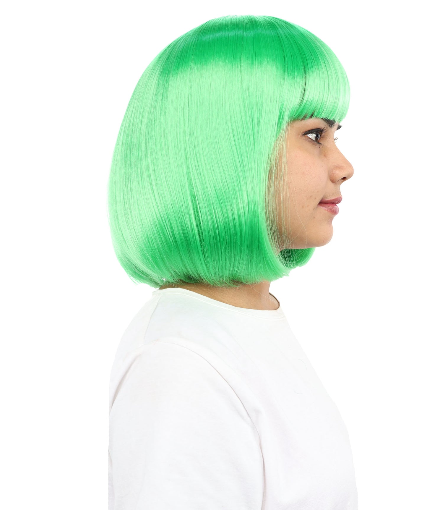 Adult Women’s Medium Bob Wig with Bangs – Layered Hairstyle with Soft Synthetic Fibers & Smooth Texture With Standard Cap | Stylish Hairpiece for Cosplay, Parties & Photo Shoots | Multicolor Options