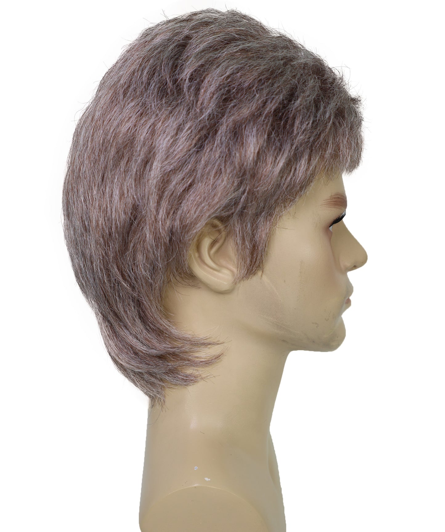 HPO Men's 80'S Rock Star Noel Gallagher-Inspired Short Wavy Copper Blonde Wigs, Exceptional Synthetic Wig Ideal for Party & Halloween, Breathable Caples Cap Flame-Retardant Synthetic Fiber Hair