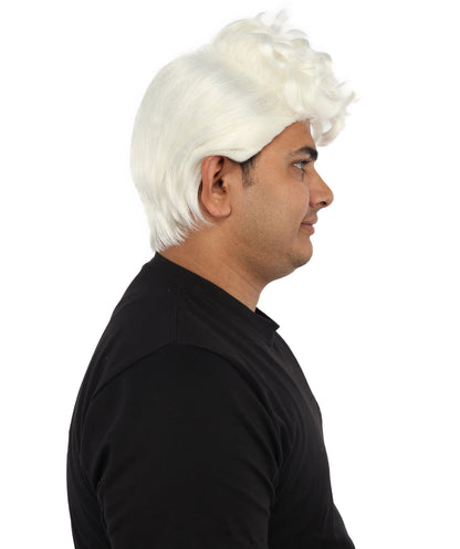 HPO Men’s Dark Brown Wig | Messy, Textured Look for Casual, Fun Styles | Ideal for Halloween, Cosplay and Themed Parties