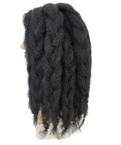 HPO Men's Famous Singer Black Dreadlocks Wig | Halloween Wig | Flame-retardant Synthetic Fiber