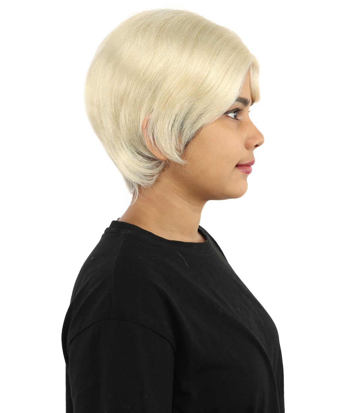 HPO Adult Women’s 10-Inch Short Wig | Multiple Color Options | Celebrity Hairpiece for Costume, Cosplay, and Themed Parties | Sleek and Modern Hairpiece for Versatile Looks