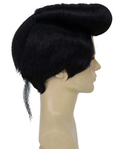 HPO  Men's Manga Anime Pompadour Wig | Perfect for Halloween | Flame-retardant Synthetic Fiber