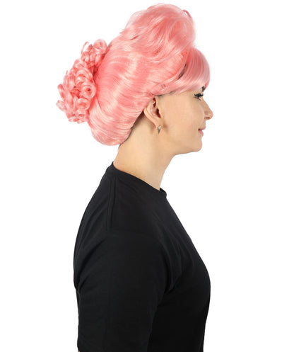 HPO Women's Bun Style 50s Housewife Multiple Wig | Halloween and Cosplay Wig | Flame-retardant Synthetic Fiber
