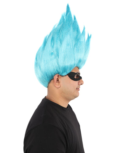 HPO Animated Movie Supervillain Wig , Troll Wig , Premium Breathable Capless Cap