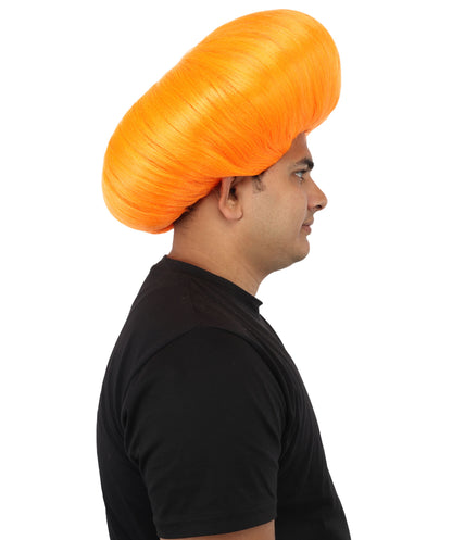 HPO Men's Mad Scientist Wig | High Volume White Vertical Hair with Faux Bald Cap Top & Structured Styling | Halloween Costume Party Theater Prop & Dress Up Accessory | Multicolor Options