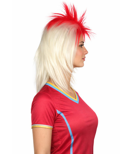 Japanese Flag Patriotic Sports,80's Mullet Wig | Premium Breathable Capless Cap