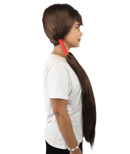 Women's Extra Long Pigtail Wig | Multicolor Options | Floor Length Straight Twin Tails with Bangs, Heat Friendly Synthetic Fiber & Adjustable Cap | Halloween, Fairy Roleplay, Magical Girl Theme, Theater & Carnival