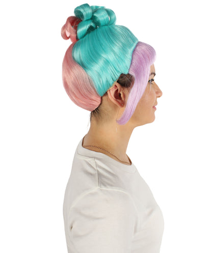 HPO  Women's Halloween Animated Lucy Updo Wig | Multiple Color Options
