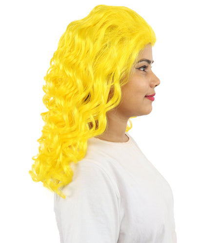 HPO Adult Women’s 16-Inch Medium Wig with Soft Curls | Multiple Color Options | Ideal for Cosplay, and Themed Events | Elegant, Versatile Hairpiece for Various Looks