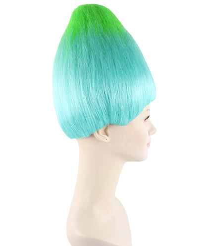 Bluish Green Troll Wigs | Trolls Wig | Premium Breathable Capless Cap