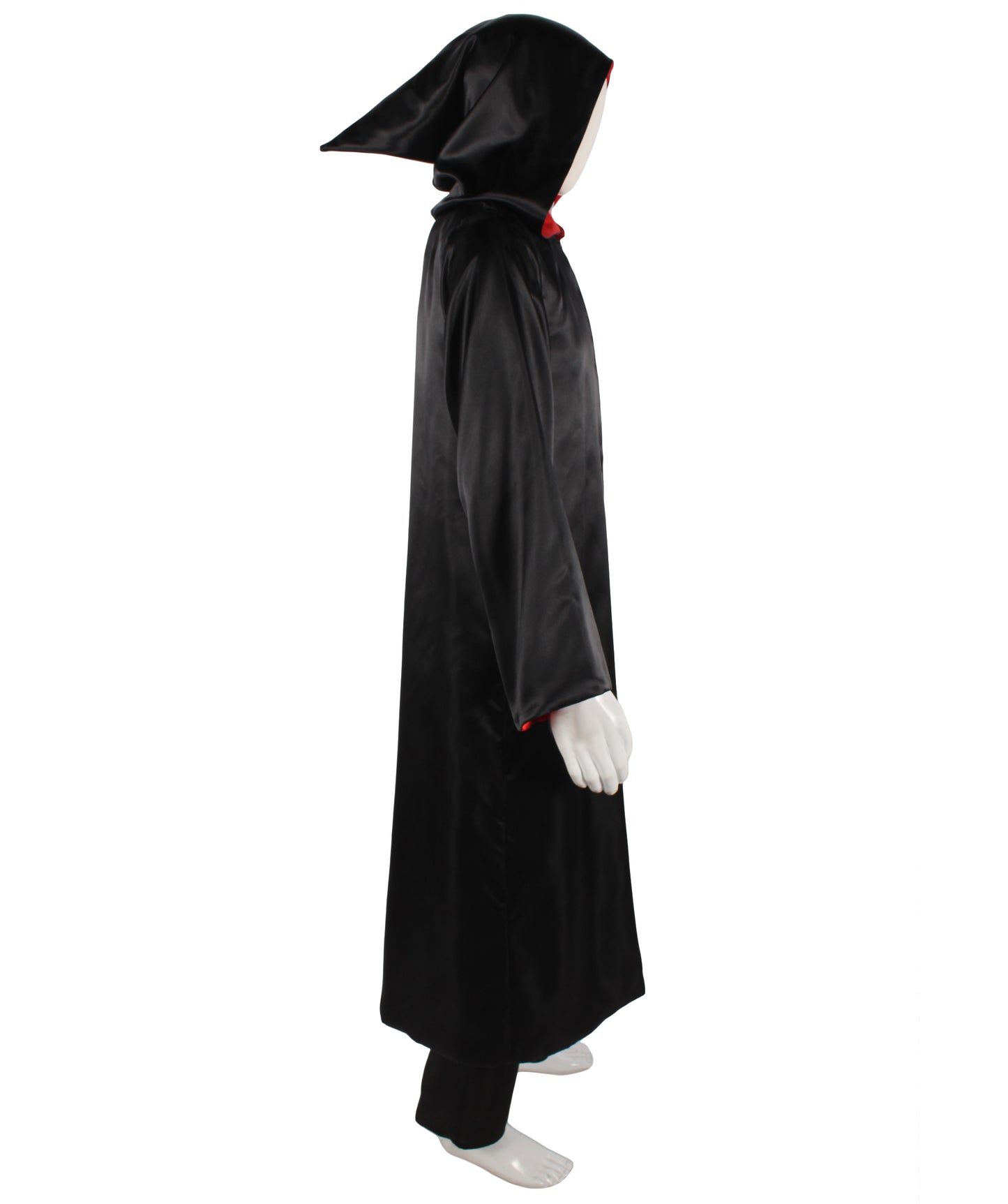 HPO Men's Fantasy Novel Series Wizard Black Robe Cloak Costume | Suitable for Halloween | Flame-retardant Synthetic Fabric