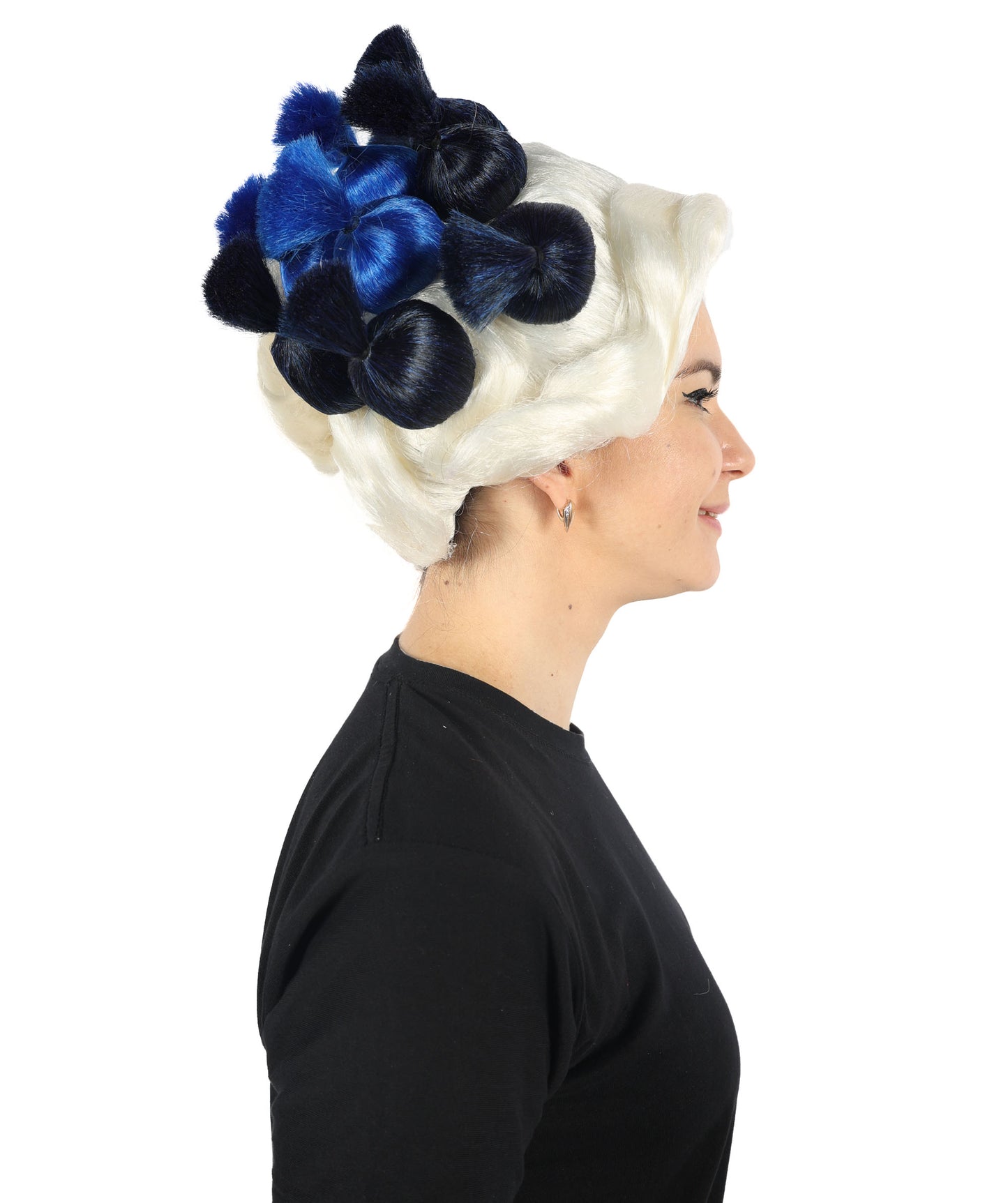 HPO Women's Dramatic Elegant Updo Bun Wig | Multiple color options | Flame-retardant Synthetic Fiber