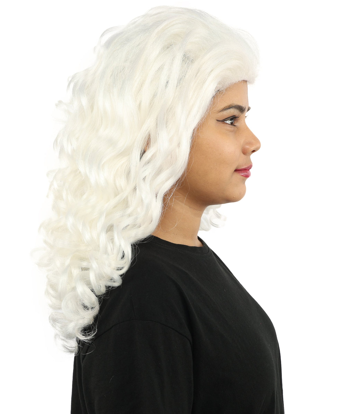 HPO Adult Women’s 16-Inch Medium Wig with Soft Curls | Multiple Color Options | Ideal for Cosplay, and Themed Events | Elegant, Versatile Hairpiece for Various Looks