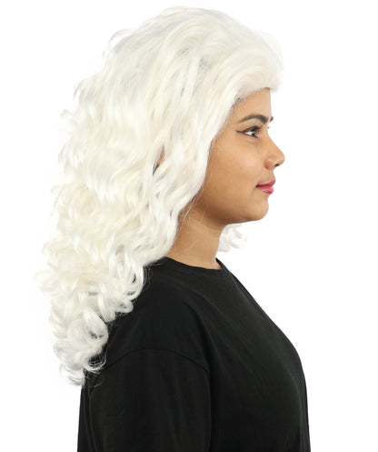 HPO Adult Women’s 16-Inch Medium Wig with Soft Curls | Multiple Color Options | Ideal for Cosplay, and Themed Events | Elegant, Versatile Hairpiece for Various Looks