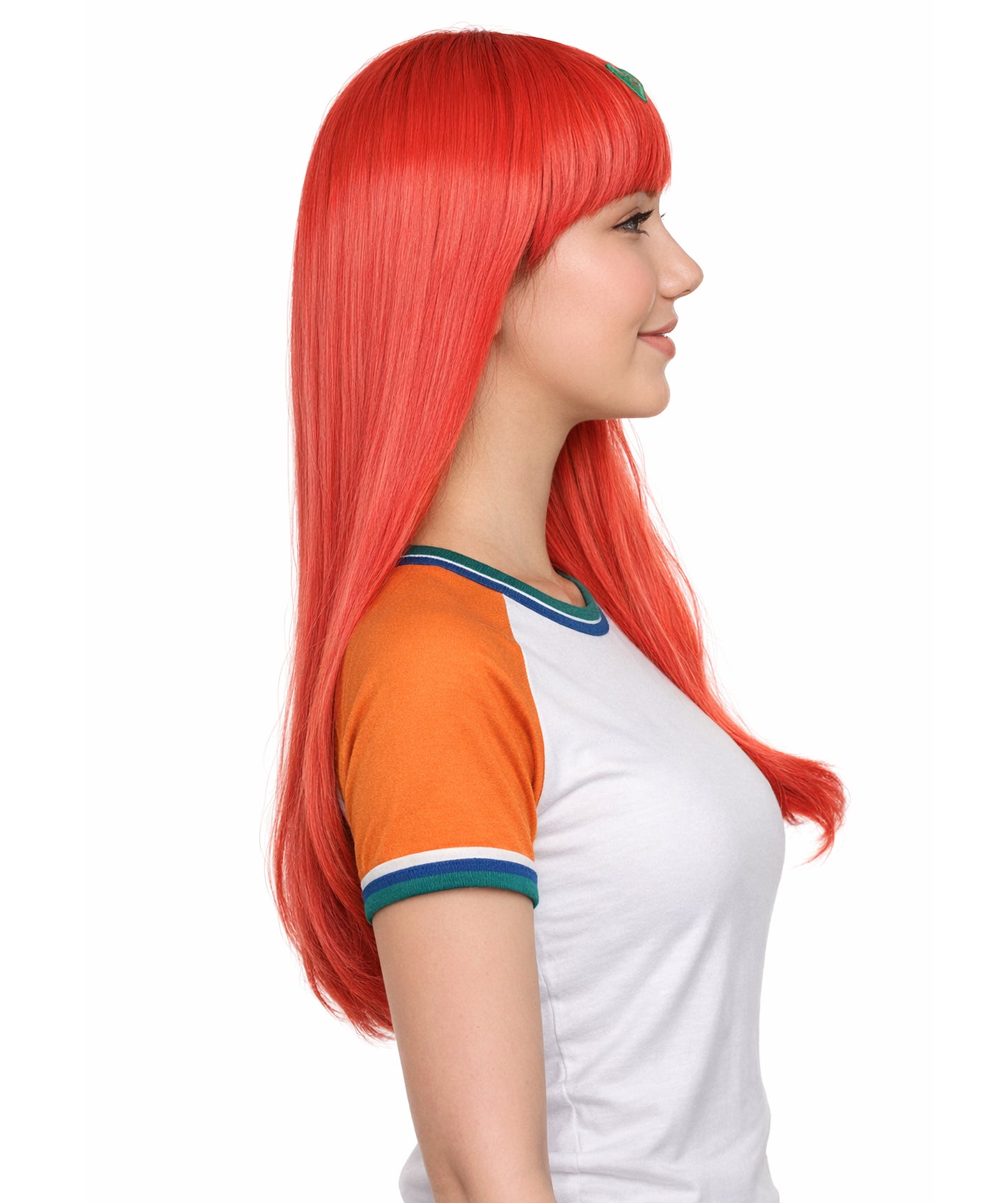 Morocco Flag Sports Party Long Bob Wig | Premium Breathable Capless Cap