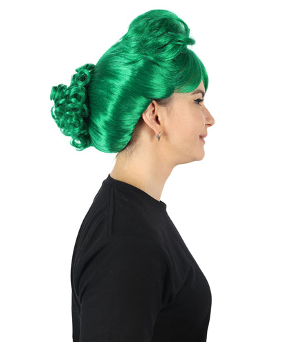 HPO Women's Bun Style 50s Housewife Multiple Wig | Halloween and Cosplay Wig | Flame-retardant Synthetic Fiber