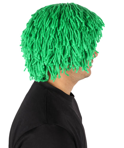 HPO Men's Medium Red Wig | Perfect for Halloween | Flame-retardant Wille Fiber