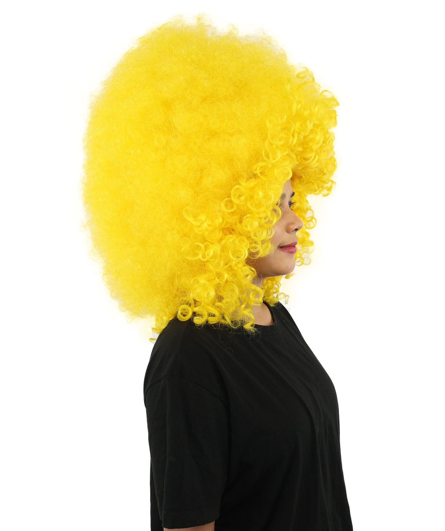 HPO Women's Giant White Glitter Afro Wig | Massive Puffy Sparkle Hair with Silver Sheen, Synthetic Fiber & Breathable Cap | Halloween, Troll Roleplay, 70s Disco Party, Theater & Funny Costume