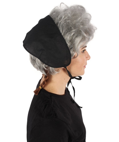 HPO Women's Short Silver Curly Wig | Suitable for Halloween | Flame-retardant Synthetic Fiber