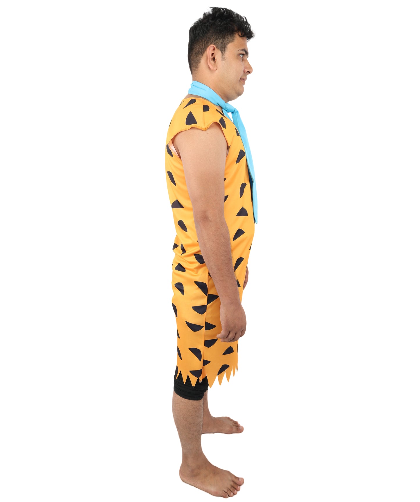 HPO Men’s Prehistoric Caveman Multicolor Costume | Animal-Print Tunic & Belt Outfit | Halloween, Themed Parties, Stage & Cosplay Costume