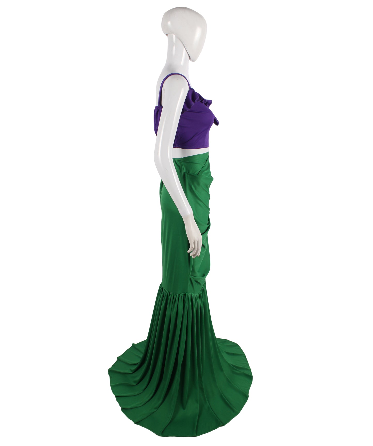 HPO Women's Green Mermaid Costume| Perfect for Halloween| Flame-retardant Synthetic Fabric