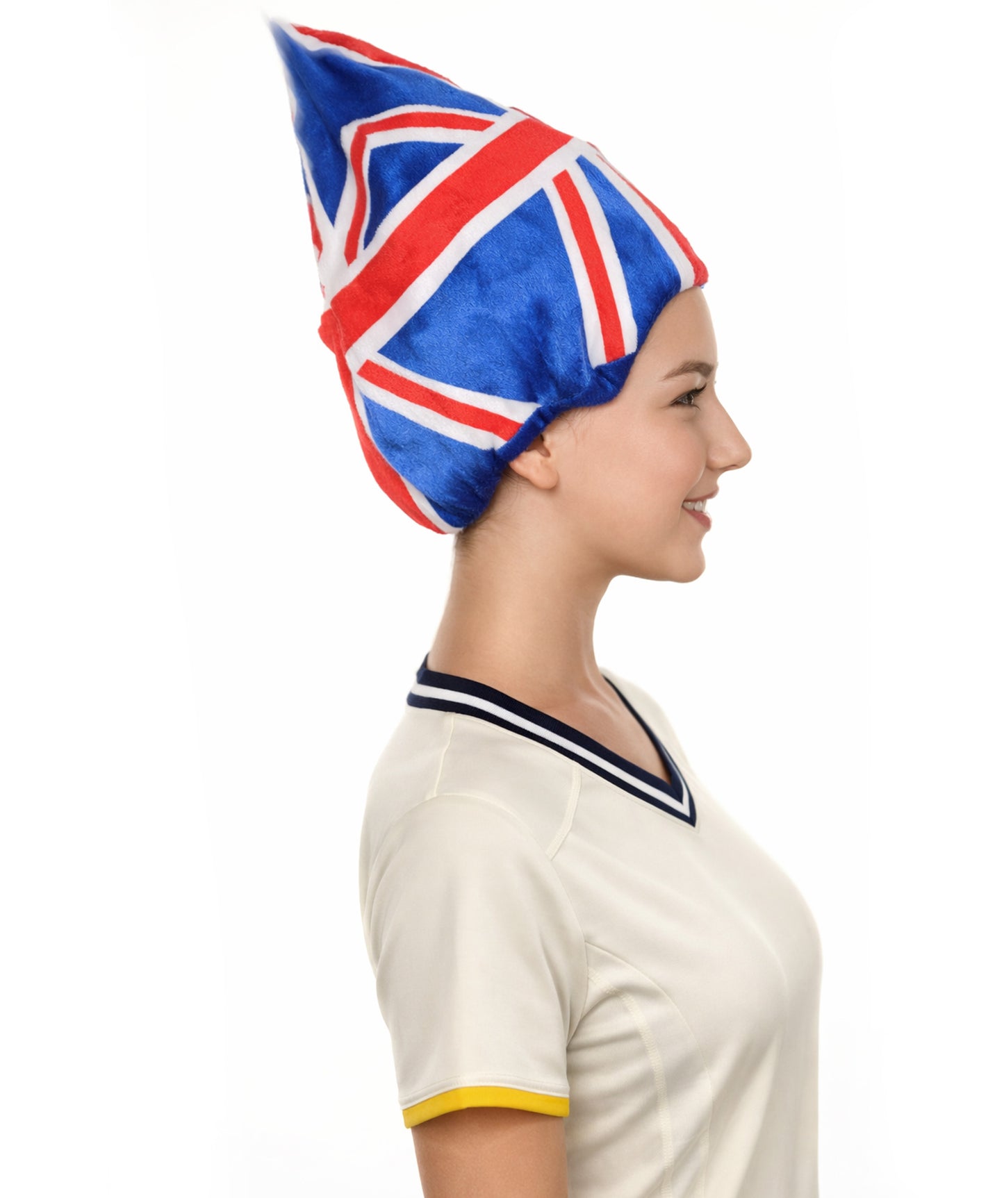 Women's  Flag Troll Wigs |  United Kingdom | Premium Breathable Capless Cap