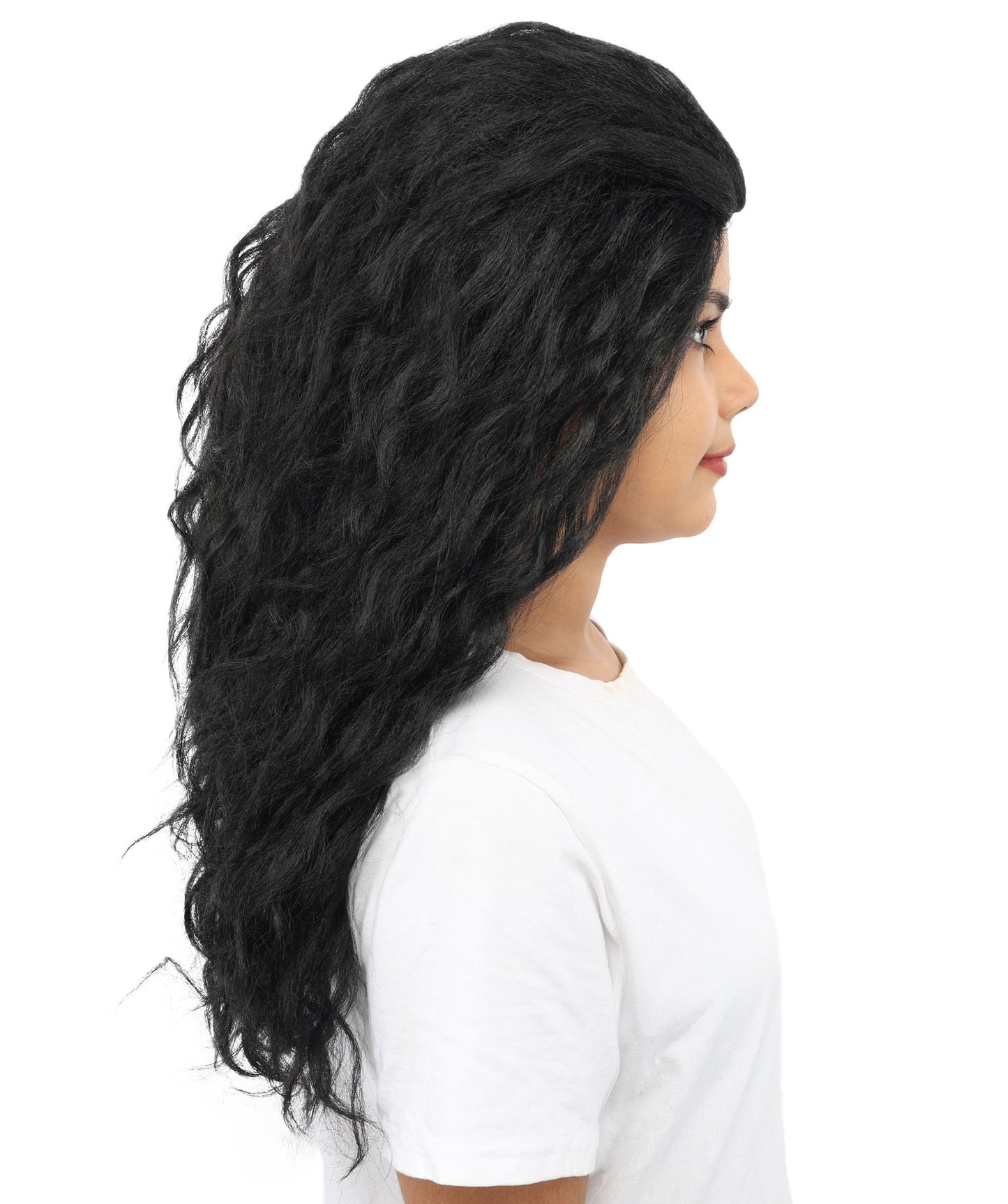 HPO Women’s Pink Long Wavy Wig | 25 Inch Long Hair with Capless Cap Design | Ideal for Playful at Halloween Cosplay, and Themed Parties