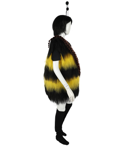 HPO Multicolor Short Killer Bee Costume | Suitable for Halloween | Synthetic Fabric