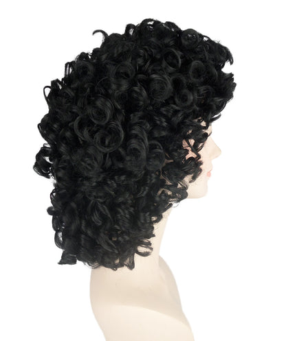 HPO Women's Medium Curly Olympian Lady Wig Collection | Fancy Halloween Wigs | Premium Breathable Capless Cap