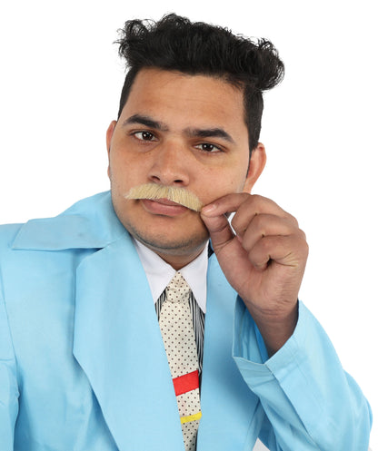 Men's Human Hair Moustache | Facial Hair Multiple Colours Option | HPO