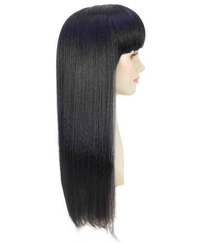 Midnight Lady | Women's Dark Red Color Straight Long Length Trendy Midnight Lady Wig