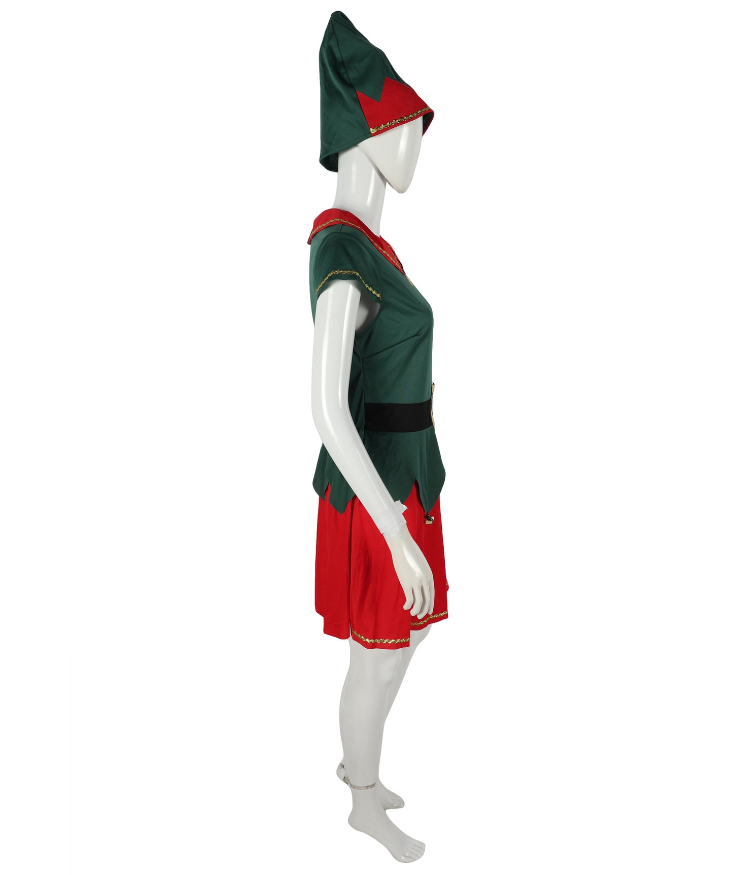 HPO Adult Women’s Inflatable Elf Costume | Red & Green Christmas Outfit | Holiday Party, Cosplay & Themed Event Costume