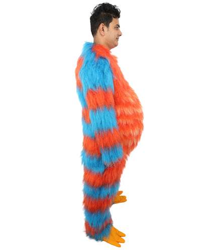 HPO Monster Bundle Costume & Mask Set – 74 Inch Full Body Fur Suit with Head Mask | Ideal for Cosplay & Halloween