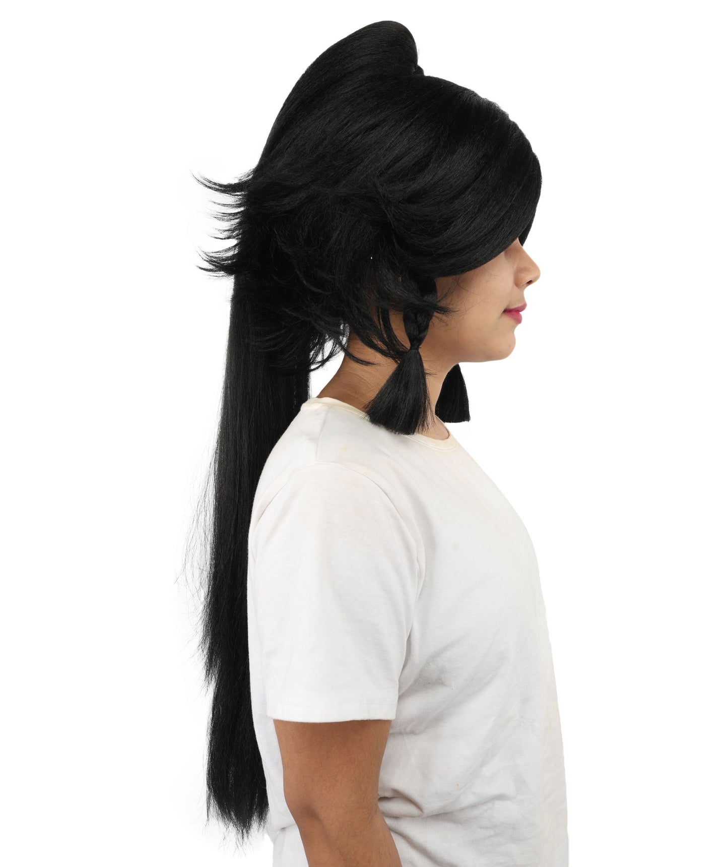 HPO Adult Women's Alien Nature Spirit Hair | Multiple Color Options | Soft Textured Bob with Beaded Braids, Heat Resistant Synthetic Fiber & Breathable Mesh | Halloween, Fantasy Roleplay, Themed Party, Theater & Carnival