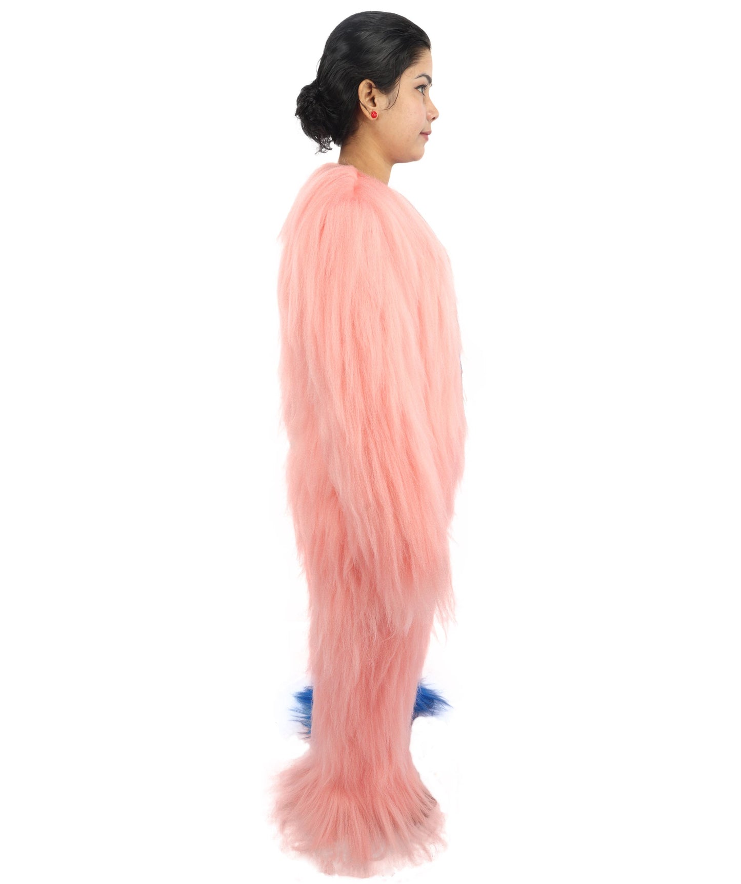 HPO Teen Extreme Hairy Person Two Part Costume, Mask and Bundle Set - Full-Body Hair Suit Extra-Long Costume Wig for Halloween, Cosplay & Parties - Multiple Color Options
