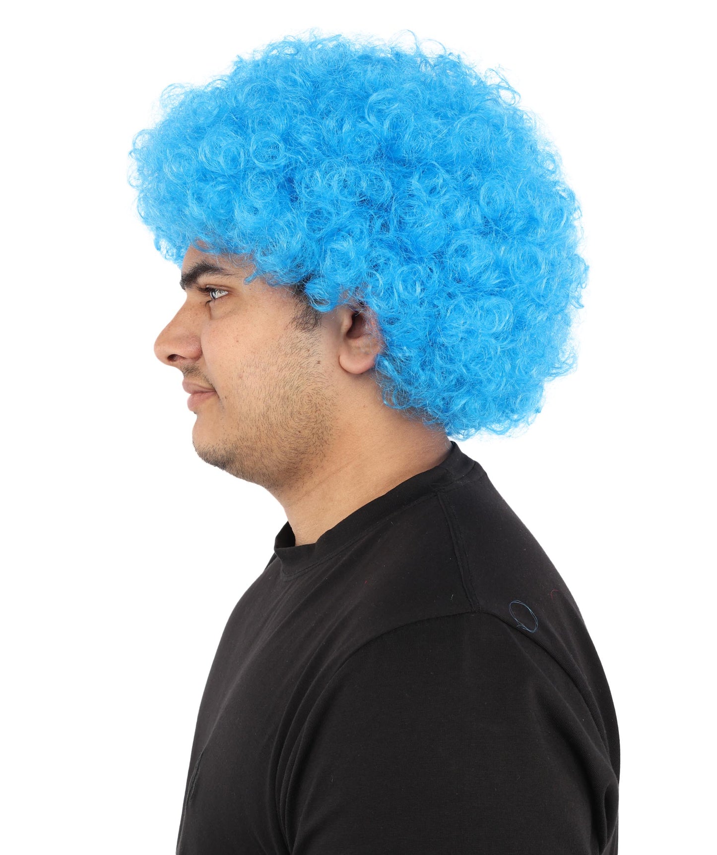 HPO Men's Afro Style Clown Wig with Standard Cap  | Flame-Retardant Synthetic Fiber | Ideal for Parties, Cosplay, and Themed Events