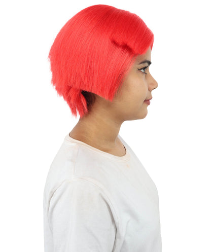 HPO Women’s Neon Yellow Bob Wig with Bangs—Bright Straight Cut Wig | Celebrity Inspired Hairpiece for Party, Halloween and Cosplay