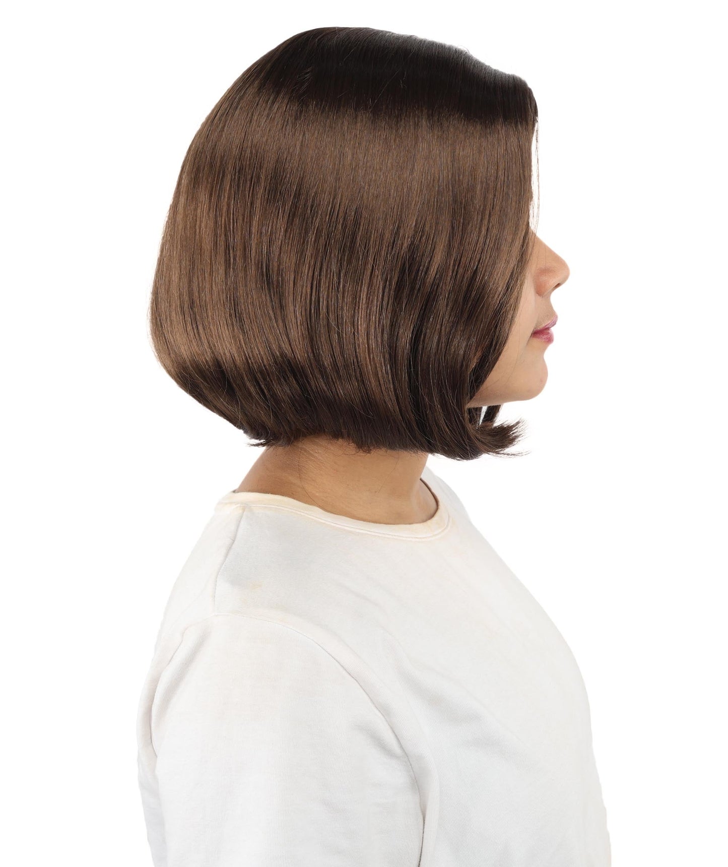 Adult Women's Two-Tone Bob Wig | Multiple Color Options | Short Straight Blunt Cut Inspired by American Pop Artist Look | Natural Hairline for Halloween and Cosplay