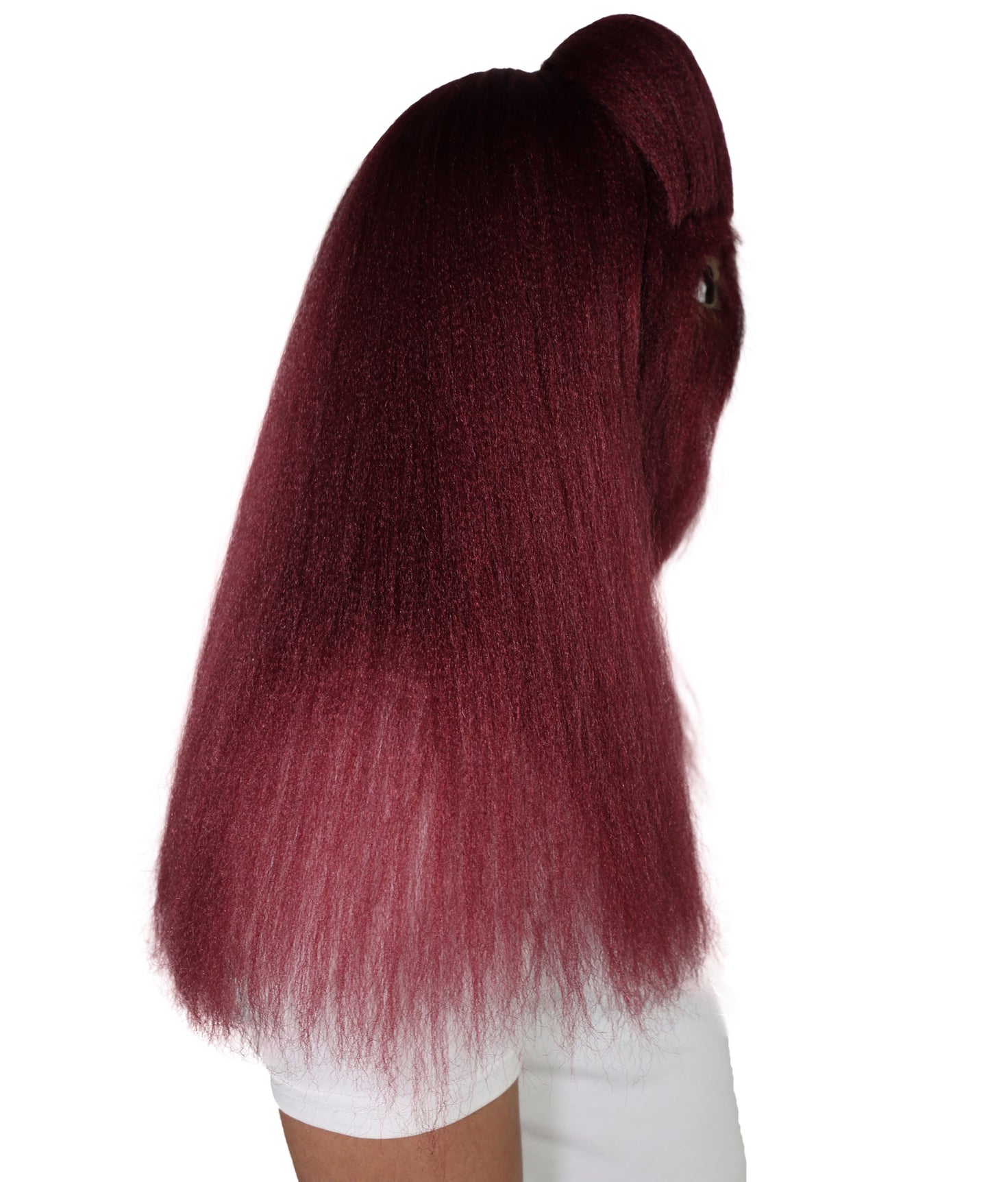 HPO Unisex Extreme Hairy Person Costume, Mask and Bundle - Full-Body Hair Suit Extra-Long Ash Brown Costume Wig for Halloween, Cosplay & Parties