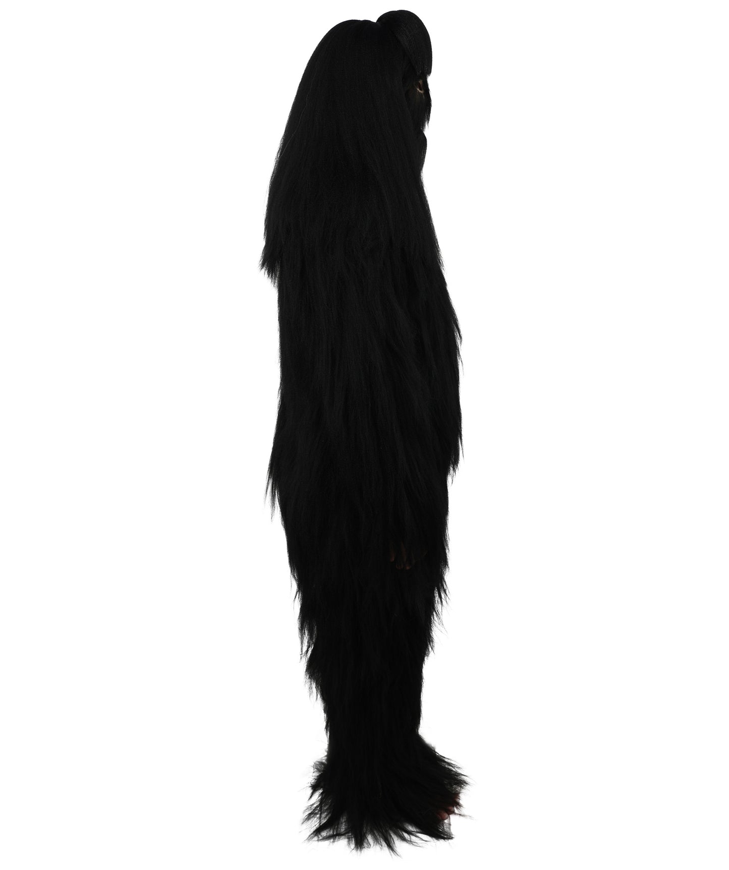HPO  Extreme Hairy Person Two Part Costume, Mask and Bundle Set - Full-Body Hair Suit Extra-Long Costume Wig for Halloween, Cosplay & Parties - Multiple Color Options
