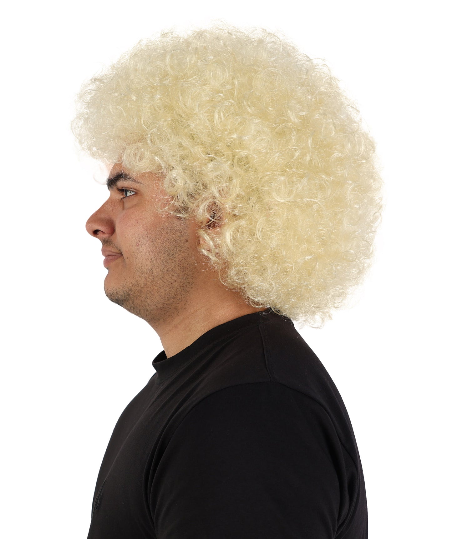 HPO Men's Multi-Color Options Curly Clown Wig | Flame-Retardant Synthetic Fiber and Standard Cap | Ideal for Parties, Cosplay, and Themed Events