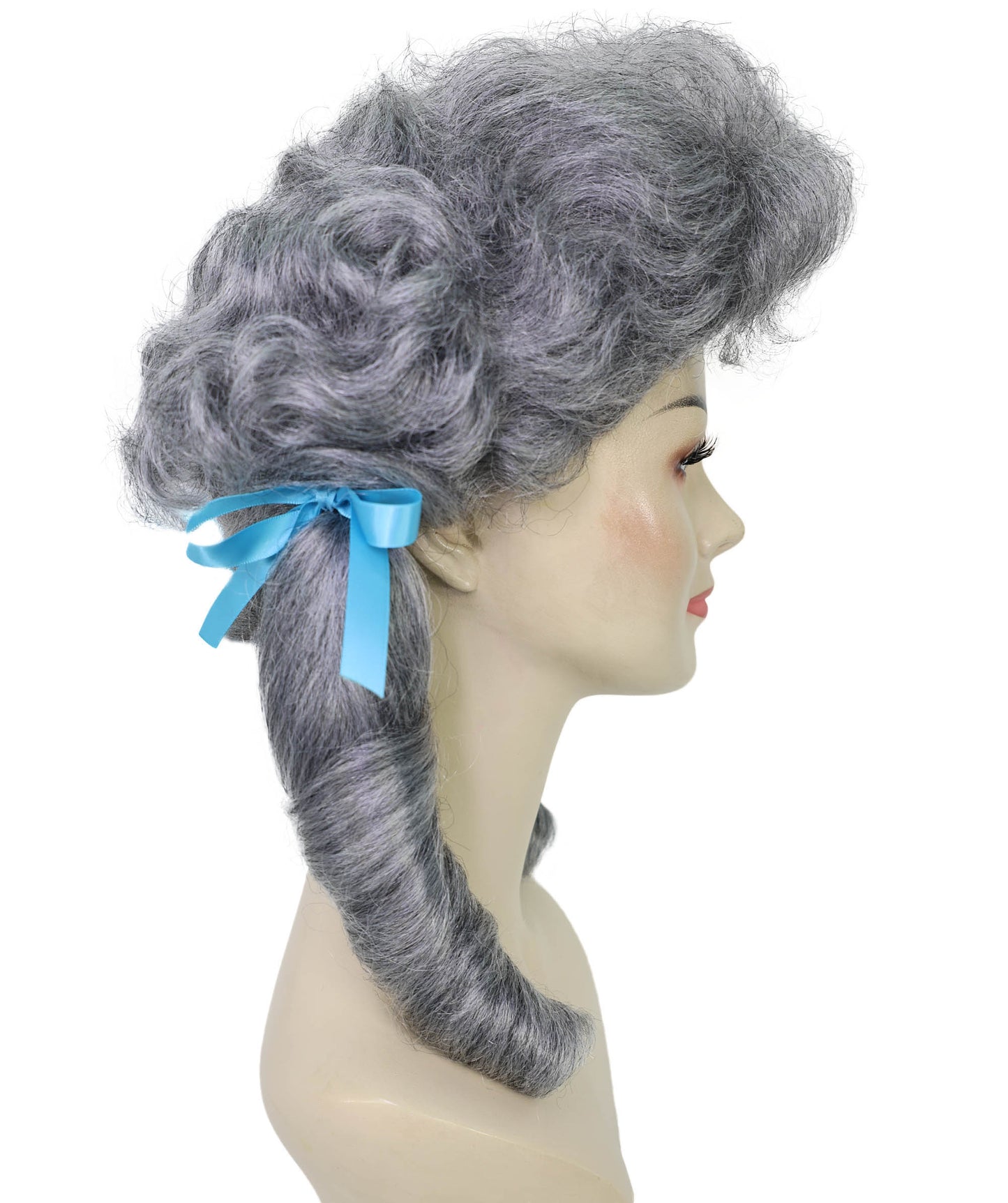 HPO Women’s Classic Elly May Clamped Multiple Wig With Two Blue Hair Ribbons