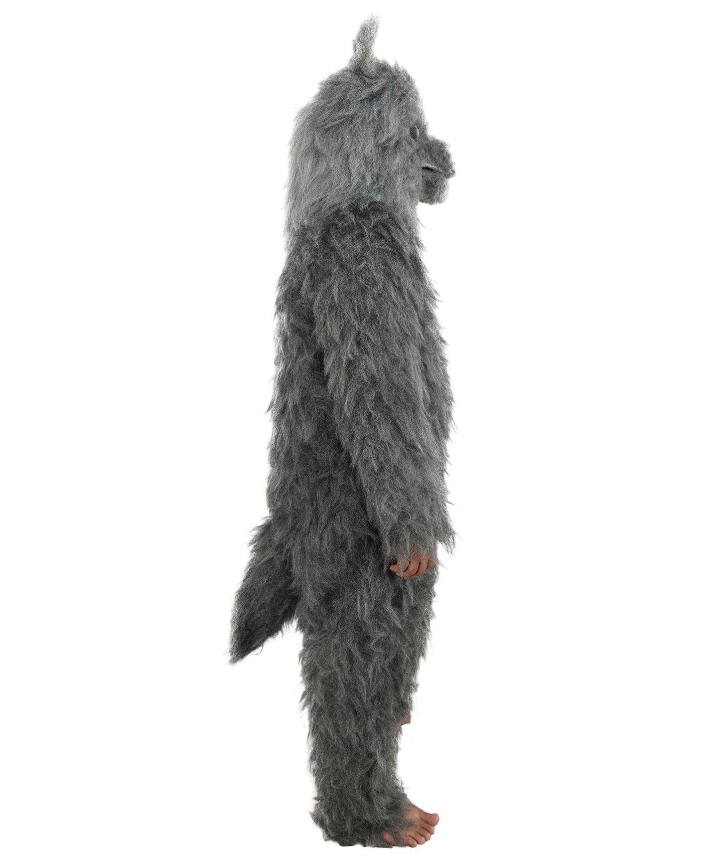 HPO Unisex Dark Grey Wolf Mascot Costume Bundle & Mask Set | Realistic Animal Full Coverage Outfit | Crafted for Parties and Cosplay events