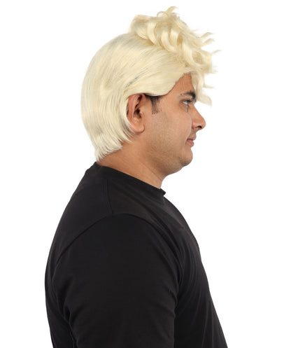 HPO Men’s Dark Brown Wig | Messy, Textured Look for Casual, Fun Styles | Ideal for Halloween, Cosplay and Themed Parties