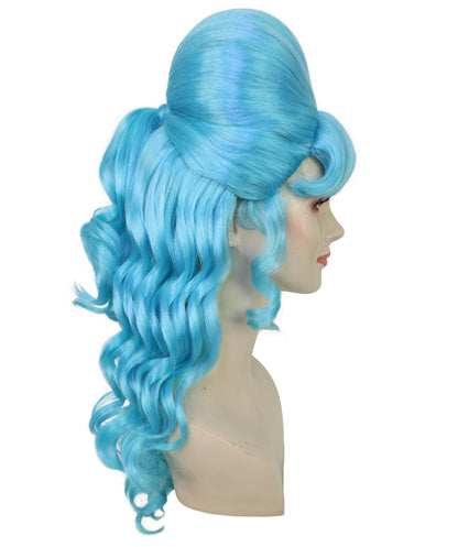 HPO Women's Class 60's Brown Half Updo Wig with Ponytail | Halloween  Wig | Flame-retardant Synthetic Fiber
