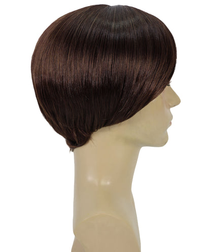 HPO Adult Male WIG 70's Dude – Retro Straight Brown Wig, Breathable Capless Cap, Flame-retardant Synthetic Fiber | HPO