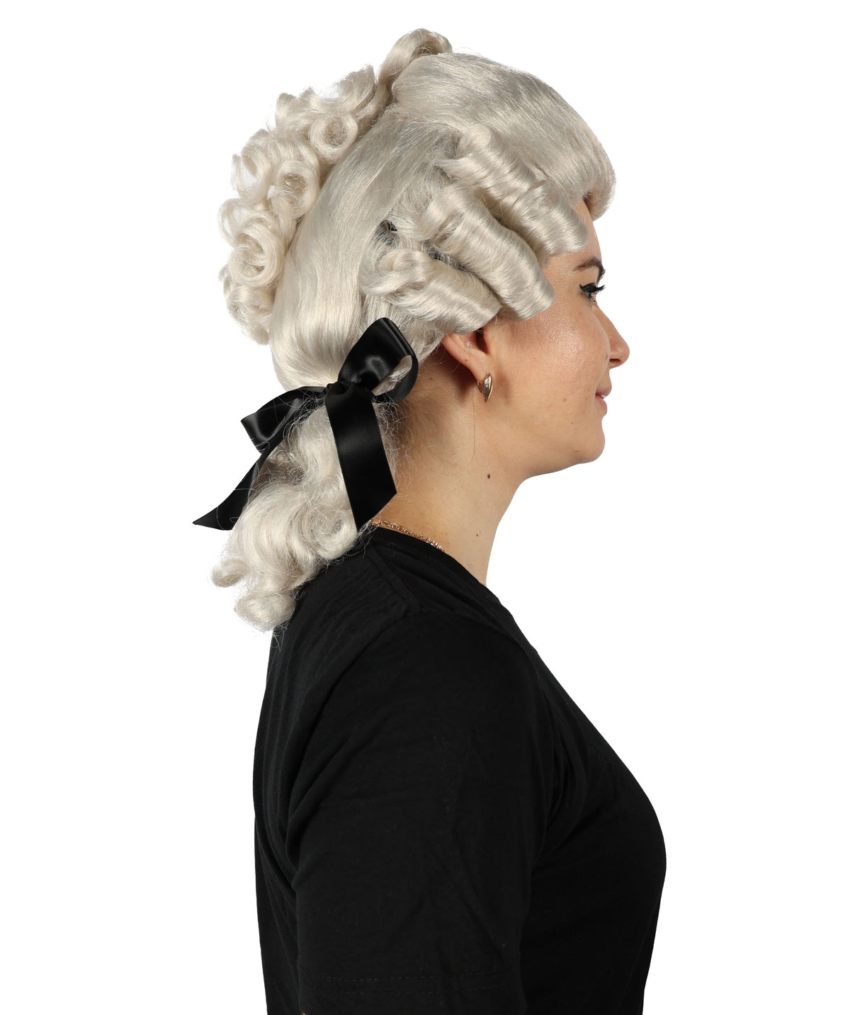 HPO Women Heian Mystara Curly White and Blonde Wig| For Party and Halloween | Flame-retardant Synthetic Fiber | Breathable Capless Cap |